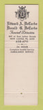 Matchbook Cover - Edward DeCarbo Funeral Home New Castle PA