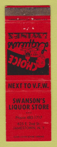 Matchbook Cover - Swanson's Liquor Store Jamestown NY
