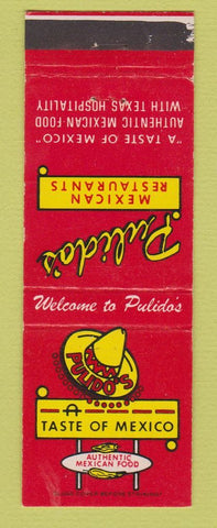 Matchbook Cover - Pulido's Mexican Restaurant Fort Worth Irving Arlington TX
