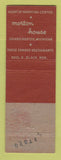 Matchbook Cover - Morton House Grand Rapids MI