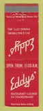 Matchbook Cover - Eddy's Restaurnt Kansas City MO