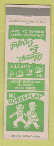 Matchbook Cover - American Thread Company Safety No Horseplay