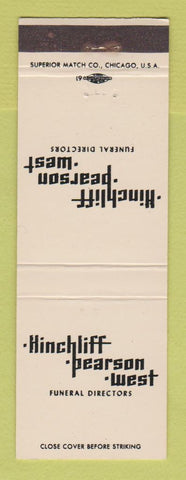 Matchbook Cover - Hinchliff Pearson West Funeral Home