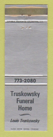 Matchbook Cover - Truskowsky Funeral Home WEAR