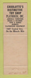Matchbook Cover - Playhouse Charlotte NC Sporting Goods Toys Hobbies