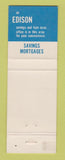 Matchbook Cover - Edison Savings and Loan Thomas Bayside NY New York City