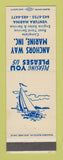 Matchbook Cover - Anchors Way Marine Ventura CA WORN BACK
