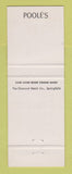 Matchbook Cover - Hart Schaffner Marx Men's Clothes Poole's