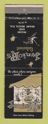 Matchbook Cover - Juniors Restaurant Miami Beach FL WEAR