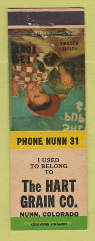 Matchbook Cover - The Hart Grain Company Nunn Colorado
