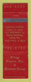 Matchbook Cover - Village Liquors Fountains Lounge Fort Lauderdale FL WEAR