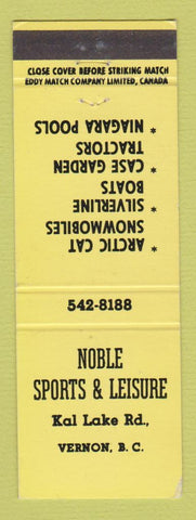 Matchbook Cover - Noble Sports Leisure Vernon BC Arctic Cat Snowmobiles