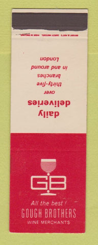 Matchbook Cover - Gough Brothers Wine Merchants London UK England SAMPLE