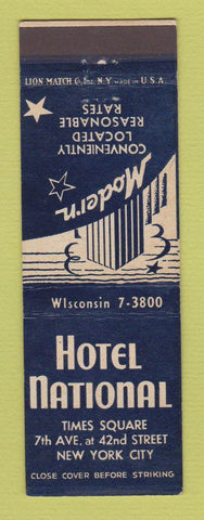 Matchbook Cover - Hotel National New York City
