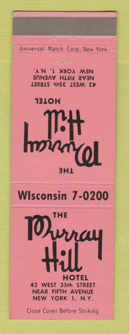 Matchbook Cover - Murray Hill Hotel New York City