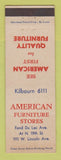 Matchbook Cover - American Furniture Stores Milwaukee? WI