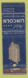 Matchbook Cover - Hotel Lincoln New York City Lion Canada 1929 WORN
