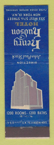 Matchbook Cover - Henry Hudson Hotel New York City