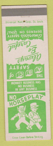 Matchbook Cover - Acme Steel Safety No Horseplay