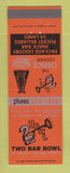 Matchbook Cover - 2 Bar Bowling Cheyenne WY billiards