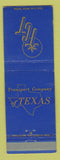 Matchbook Cover - Transport Company of Texas TX Trucking