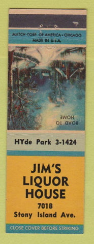 Matchbook Cover - Jim's Liquor House Chicago IL