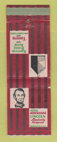 Matchbook Cover - Hotel Abraham Lincoln Springfield IL