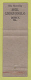 Matchbook Cover - Hotel Abraham Lincoln Springfield IL