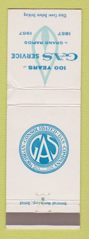 Matchbook Cover - Michigan Consolidated Gas Grand Rapids MI 1957 WEAR