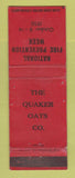 Matchbook Cover - National Fire Prevention Week 1950 Quaker Oats Sherman TX WORN