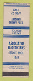 Matchbook Cover - Associated Electricians Banquet Detroit MI 1949