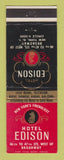 Matchbook Cover - Hotel Edison New York City