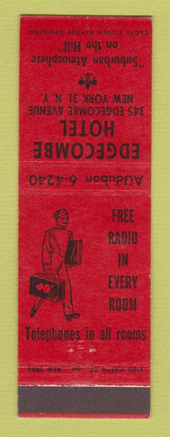 Matchbook Cover - Edgecombe Hotel New York City bellhop