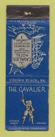 Matchbook Cover - The Cavalier Hotel Virginia Beach VA WORN