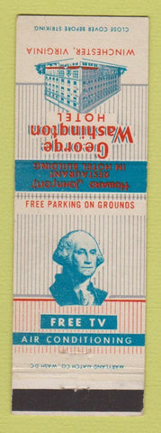 Matchbook Cover - George Washington Hotel Winchester VA