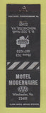 Matchbook Cover - Motel Modernaire Winchester VA