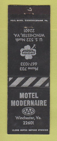 Matchbook Cover - Motel Modernaire Winchester VA