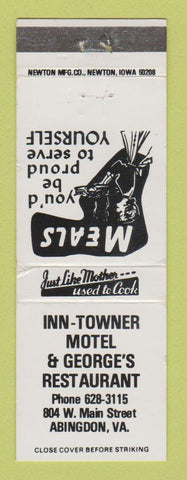 Matchbook Cover - Inn Towner Motel George's Restaurant Abingdon VA WEAR