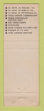 Matchbook Cover - Jackson Motels Restaurant Pulaski VA Wytheville