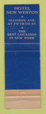 Matchbook Cover - Hotel New Weston New York City WEAR