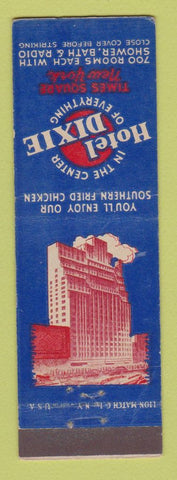 Matchbook Cover - Hotel Dixie New York City WEAR