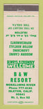 Matchbook Cover - B&W Resort Isleton CA