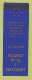 Matchbook Cover - Hillcrest Motel Restaurant Pocahontas AR