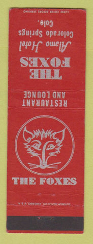 Matchbook Cover - The Foxes Alamo Hotel Colorado Springs