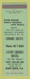 Matchbook Cover - Sandy Shores Motel Miami Beach FL