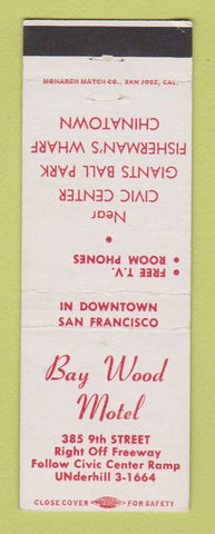 Matchbook Cover - Bay Wood Motel San Francisco CA