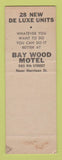Matchbook Cover - Bay Wood Motel San Francisco CA