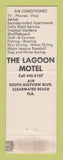 Matchbook Cover - Lagoon Clearwater Beach FL WEAR
