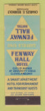 Matchbook Cover - Fenway Hall Hotel Cleveland OH