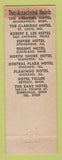 Matchbook Cover - Zane Hotel Zanesville OH